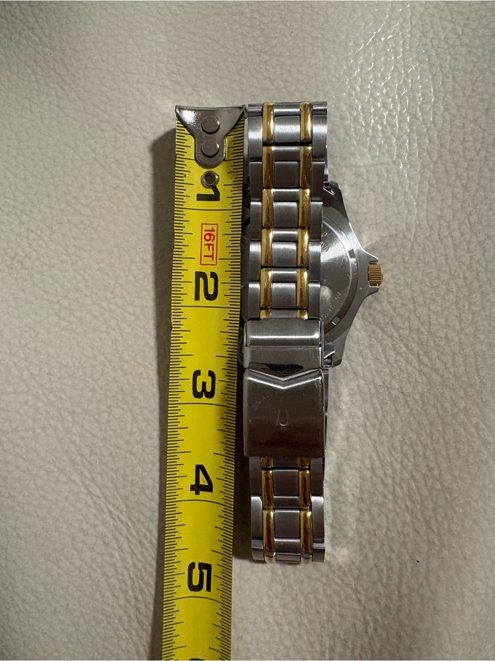 Bulova Two-Tone Gold and Silver Watch with Black Dial - Picture 9 of 10